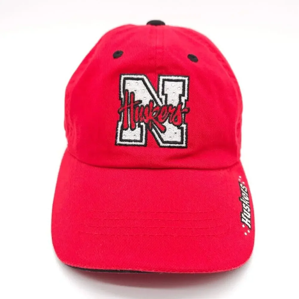 Nebraska Huskers Womens Strapback Red‎ Hat Adjustable Ball Cap NCAA College